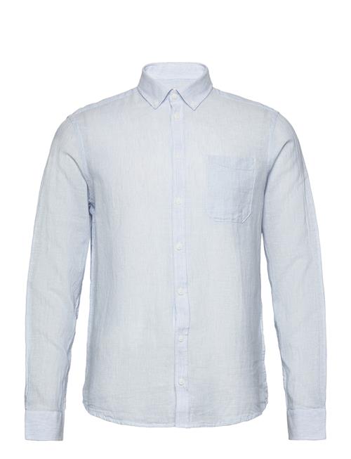 Casual Friday Cfanton Ls Bd Striped Linen Mix Shi Casual Friday Blue