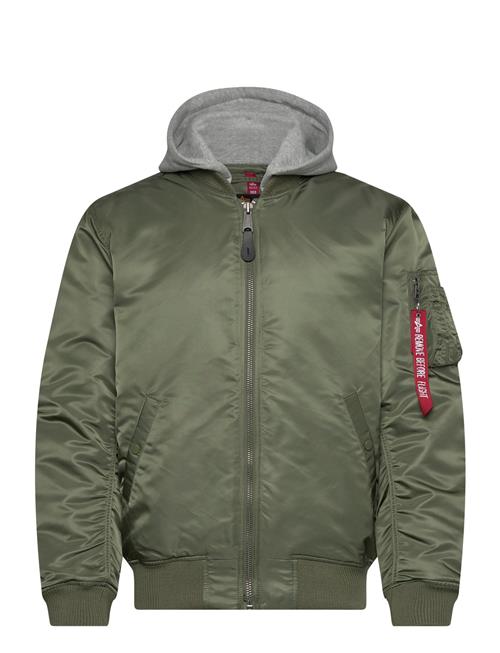 Alpha Industries Ma-1 Zh Back Emb Alpha Industries Green