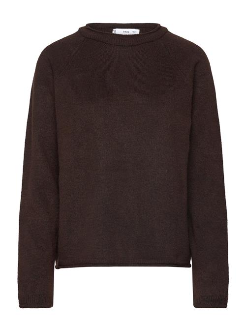 Fine-Knit Wool-Blend Sweater Mango Brown