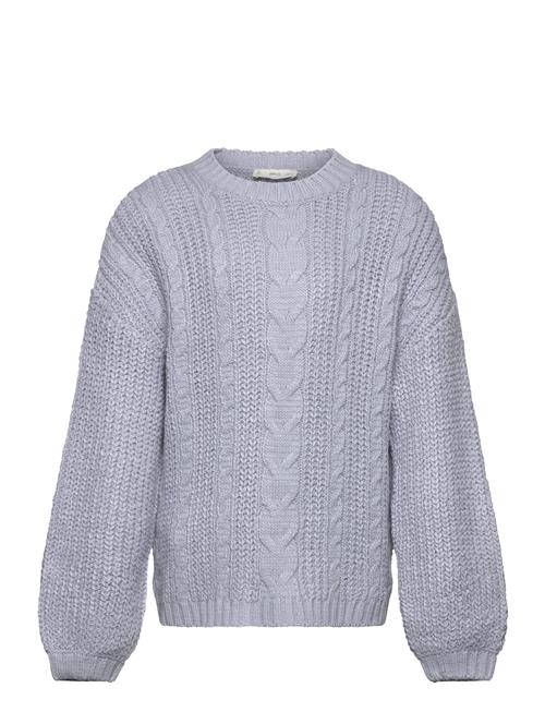 Braided Knitted Sweater Mango Blue