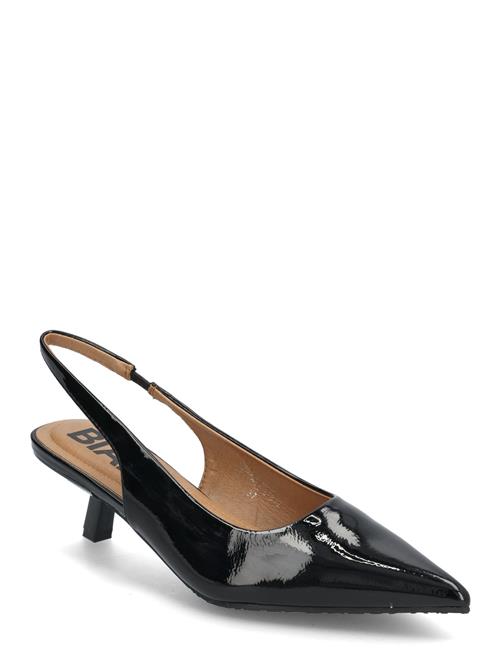 Se Bianco Biakristin Kitten Heel Slingback Patent Bianco Black ved Booztlet