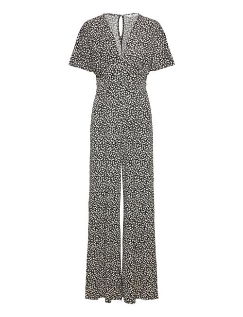 Mango Long Printed Jumpsuit Mango Black