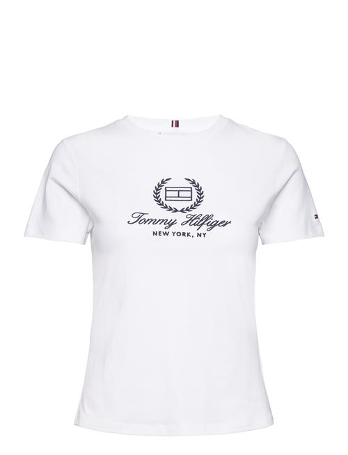 Tommy Hilfiger Slim Flag Script Tee Ss Tommy Hilfiger White