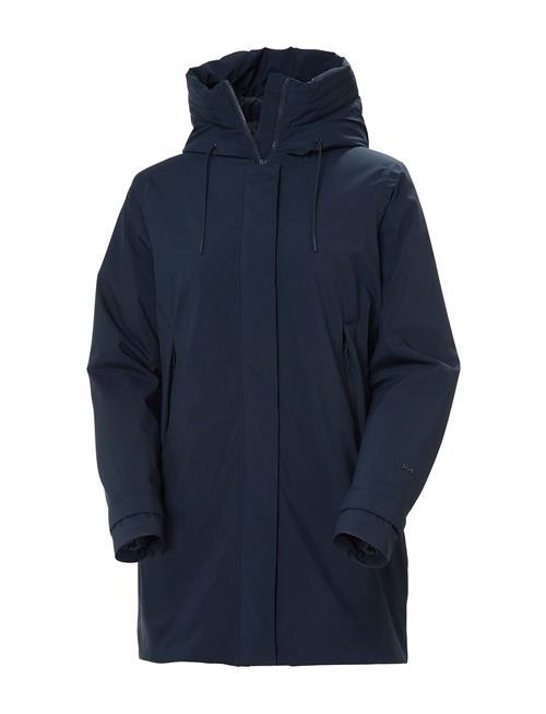 Se Helly Hansen W Victoria Ins Mid Rain Jacket Helly Hansen Navy ved Booztlet