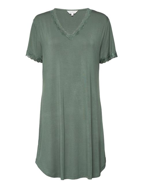 Bamboo Short Sleeve Nightdress With Lady Avenue Green