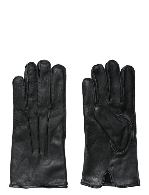 Slhzain Leather Gloves B Selected Black