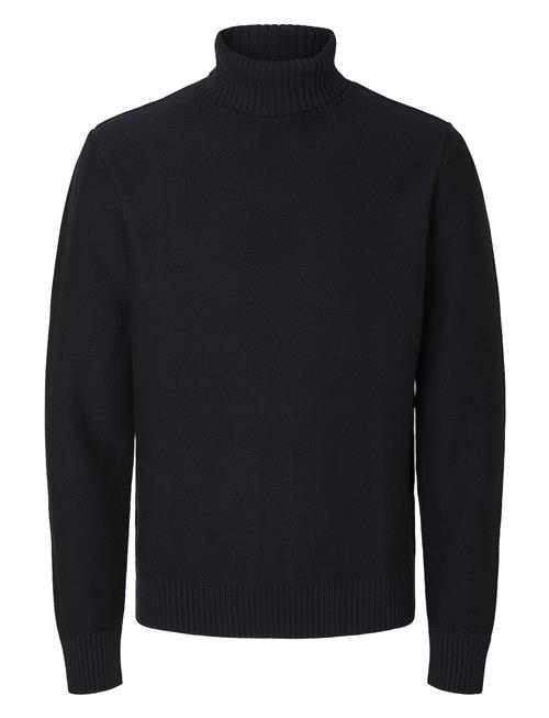 Se Selected Homme Slhaxel Ls Knit Roll Neck Noos Selected Homme Black ved Booztlet