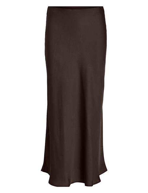 Viellette Hw Midi Skirt - Noos Vila Brown
