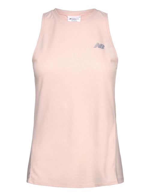 Se New Balance Jacquard Slim Tank New Balance Pink ved Booztlet