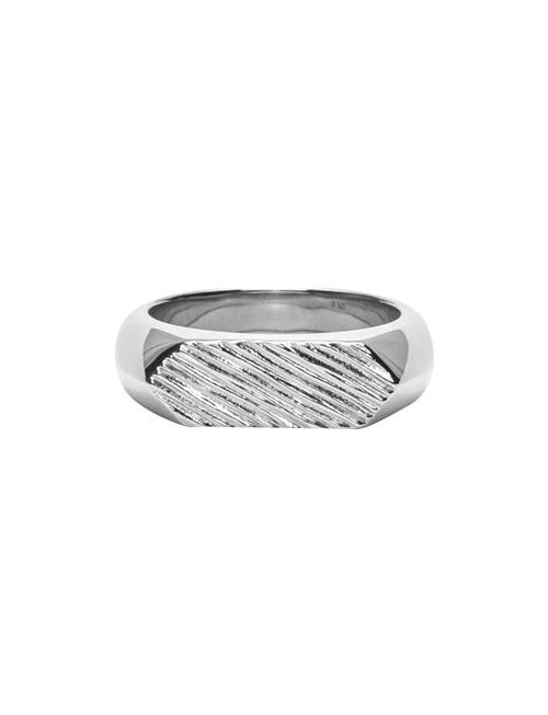 IX Studios Ix Mini Brushed Hexagon Ring Silver IX Studios Silver