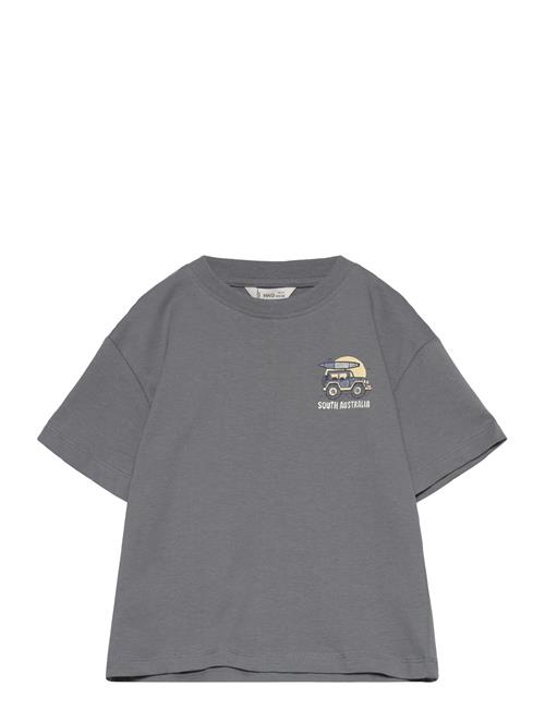 Se Mango Surf Printed T-Shirt Mango Grey ved Booztlet