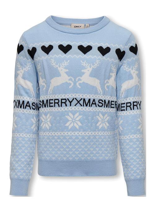 Kids Only Kogmerry Xmas Ls O-Neck Box Cs Knt Kids Only Blue