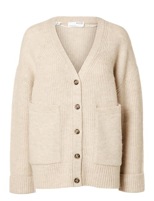 Selected Femme Slfalva Ls Knit Cardigan Selected Femme Cream