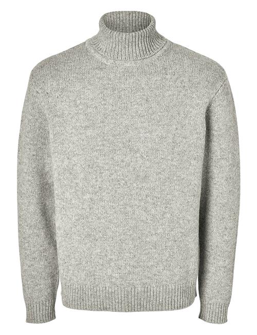 Slhcody Ls Knit Relaxed Roll Neck Selected Grey