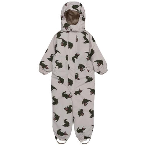 Se Konges Sløjd Crocodile Print Ski Suit White | Hvid | 18 months ved Babyshop