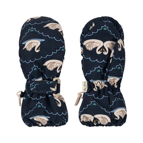 Se Konges Sløjd NOHR SNOW MITTENS SWAN ECLIPSE | Blå | 5-8 years ved Babyshop