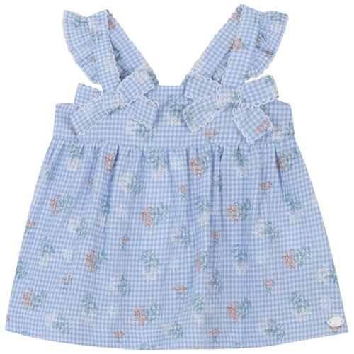 Tartine et Chocolat Gingham Blomstret Tanktop Blå | Blå | 2 years