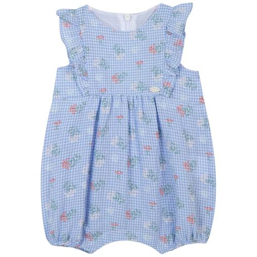 Se Tartine et Chocolat Gingham Blomstret Romper Blå | Blå | 6 months ved Babyshop