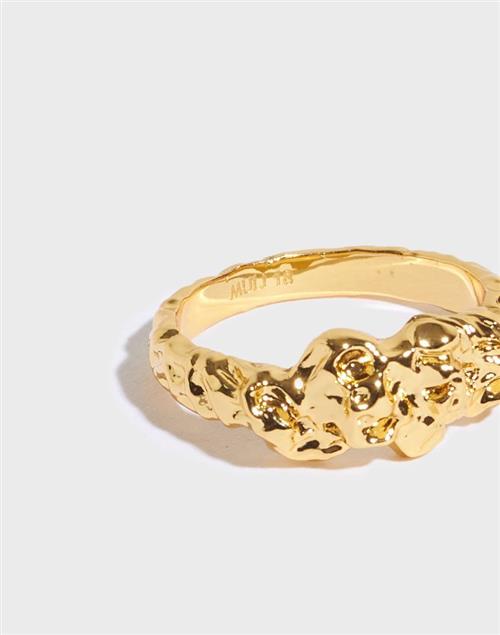 Se Muli Collection - Guld - Structured Ring ved Nelly