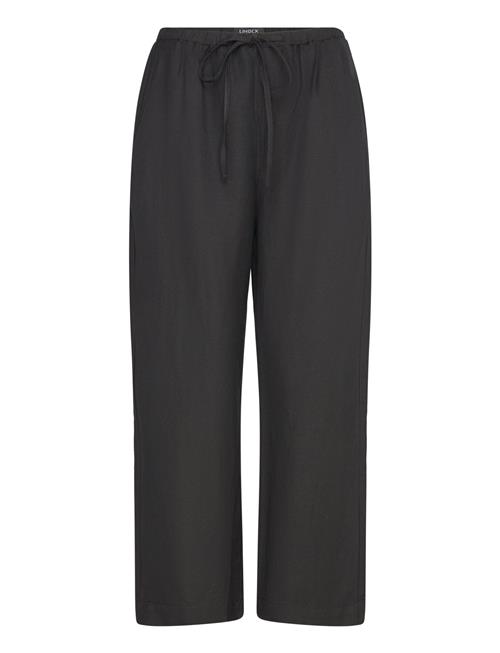 Lindex Trousers Bella Linen Cropped Lindex Black