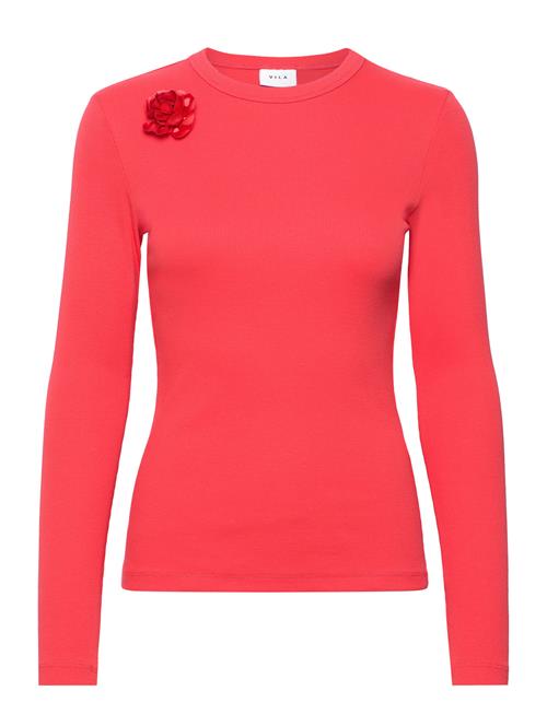 Se Vila Vimari L/S Top Vila Red ved Booztlet