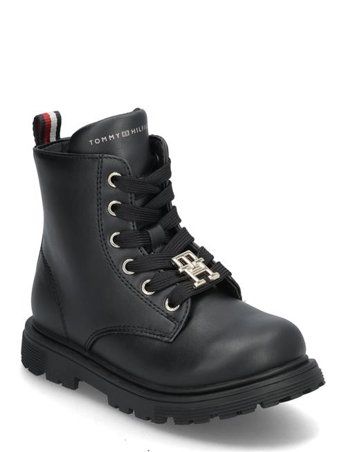 Se Tommy Hilfiger Tommy Hilfiger Lace-Up Ankle Boots Tommy Hilfiger Black ved Booztlet