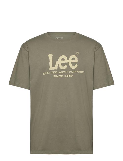 Se Lee Jeans Relaxed Logo Tee Lee Jeans Green ved Booztlet