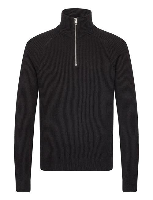 Se Jack & Jones Jjpannel Knit Half Zip Aw24 Jack & J S Black ved Booztlet