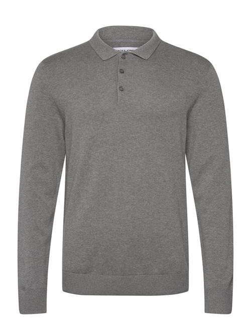 Jack & Jones Jjfred Knit Ls Polo Aw24 Jack & J S Grey