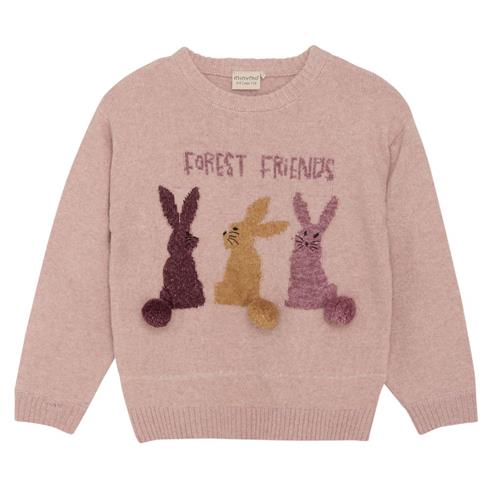 Se Minymo Pullover LS Knit Pale Mauve Pullover LS Strik Pale Mauve | Lyserød | 104 cm ved Babyshop