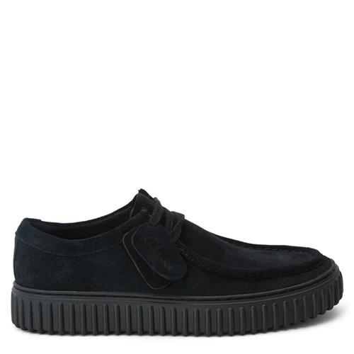 Clarks Torhill Low Suede Sko Sort