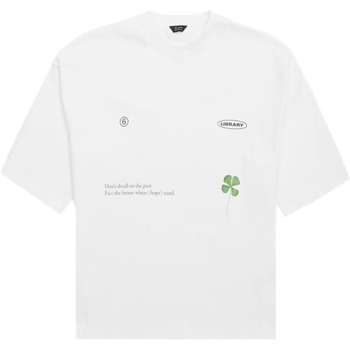 Se Tee Library Clover T-shirt Off White ved Quint