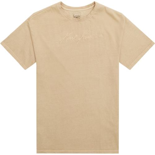 Se Karl Kani Autograph Heavy Boxy Tee 6030010 T-shirts Sand ved Quint