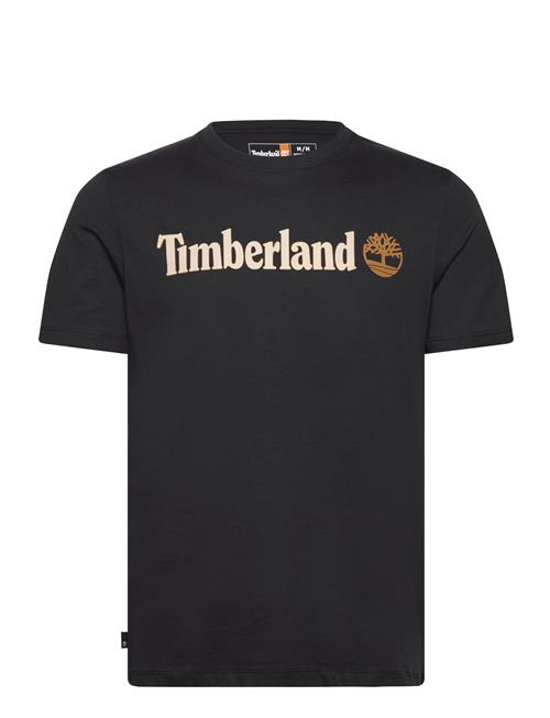 Se Timberland Linear Logo Short Sleeve Tee Timberland Black ved Booztlet