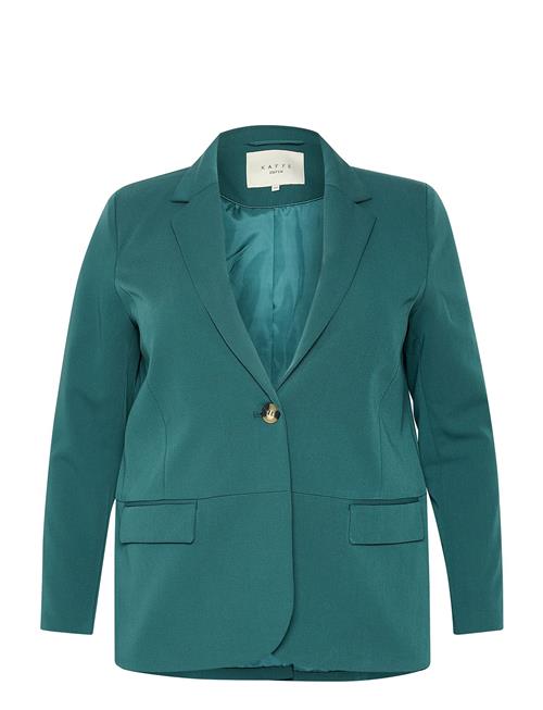 Se Kaffe Curve Kcsakira Blazer Kaffe Curve Green ved Booztlet