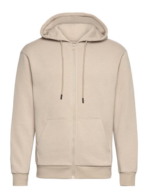 Se Jack & Jones Jjebradley Sweat Zip Hood Noos Jack & J S Beige ved Booztlet