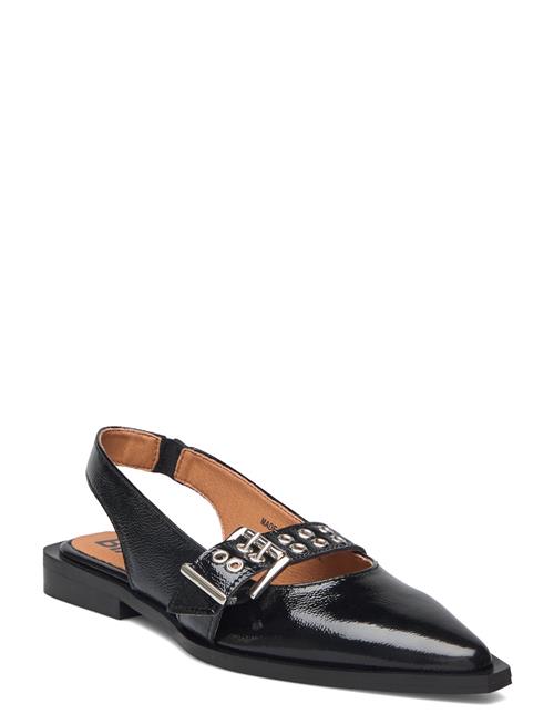 Se Bianco Biavictoria Single Buckle Slingback Leather Bianco Black ved Booztlet