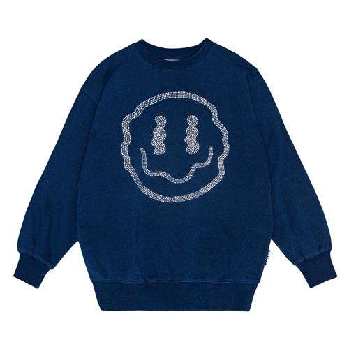 Molo GOTS Monti Sweatshirt Bling Smile | Marine blå | 152 cm