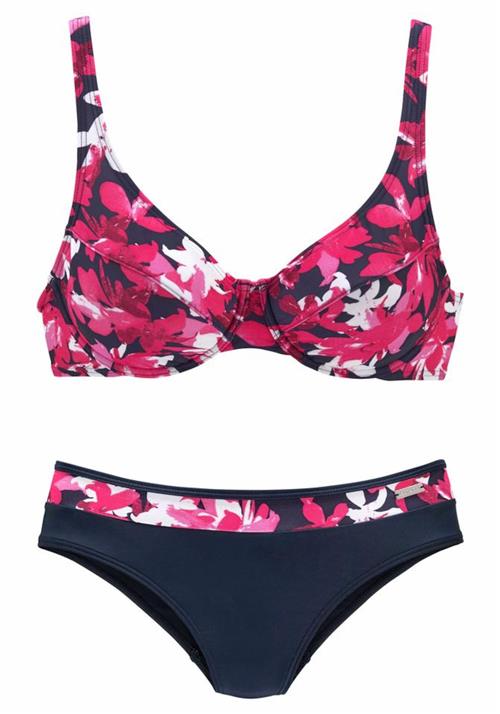 PETITE FLEUR Bikini  marin / pink / hvid