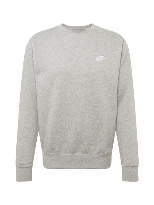 Nike Sportswear Sweatshirt 'Club Fleece'  lysegrå / hvid