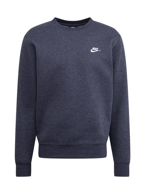 Nike Sportswear Sweatshirt 'Club Fleece'  grå-meleret / hvid