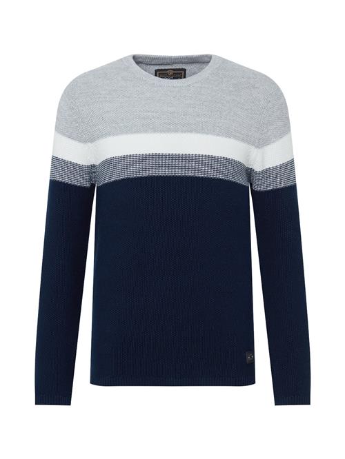 Key Largo Pullover 'Hansi'  mørkeblå / grå-meleret / hvid