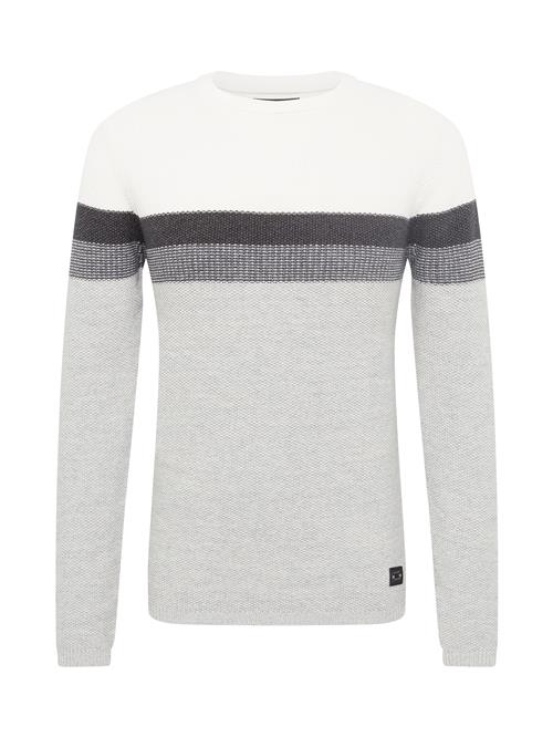 Se Key Largo Pullover 'Hansi'  grå / mørkegrå / sort / hvid ved About You