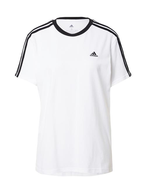 ADIDAS SPORTSWEAR Funktionsbluse 'Essentials 3-Stripes'  sort / hvid