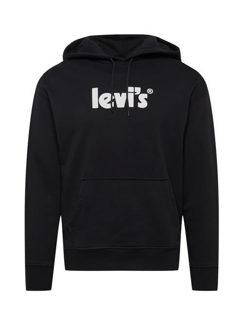 Se LEVI'S ® Sweatshirt 'Relaxed Graphic Hoodie'  sort / hvid ved About You