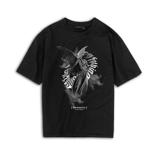 MJ Gonzales Bluser & t-shirts 'Angle 3.0 Heavy'  grå / sort / hvid