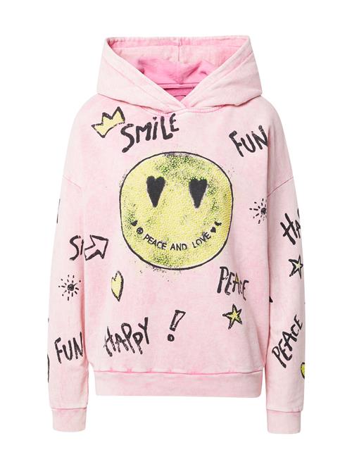 Se Frogbox Sweatshirt 'Smiley'  lemon / lyserød / sort ved About You