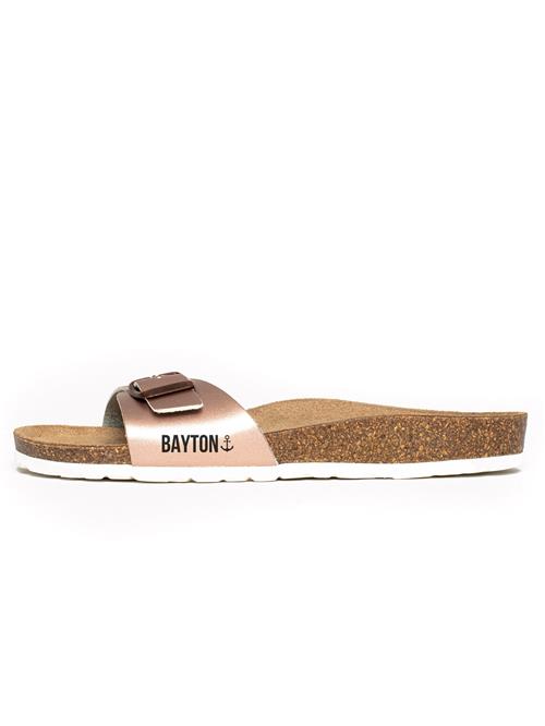 Bayton Pantoletter 'Zephyr'  rosa guld / sort