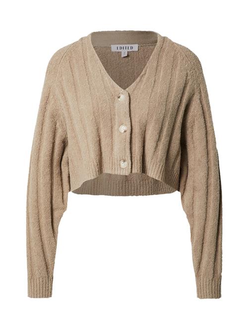 Se EDITED Cardigan 'Geena'  beige / brun ved About You