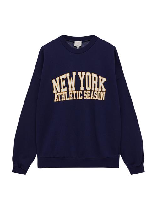 Pull&Bear Sweatshirt  navy / orange / hvid